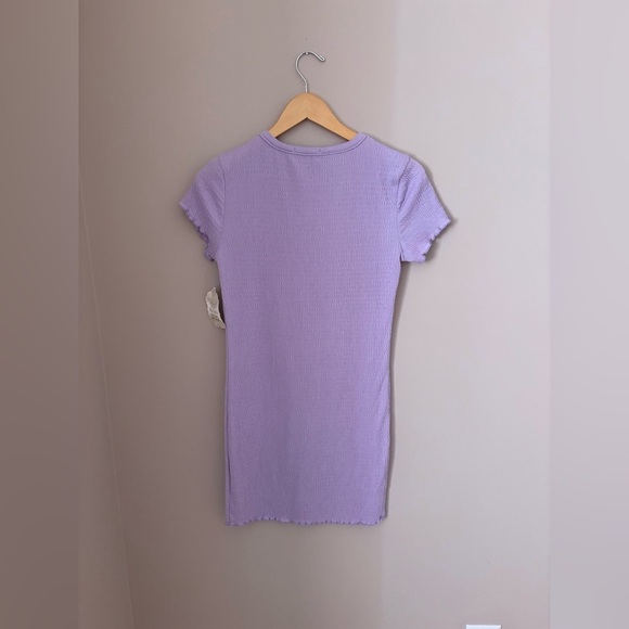 Altard State Women's Purple Ribbed Knee Length Dress Size M Short Sleeve Casual - Picture 4 of 4